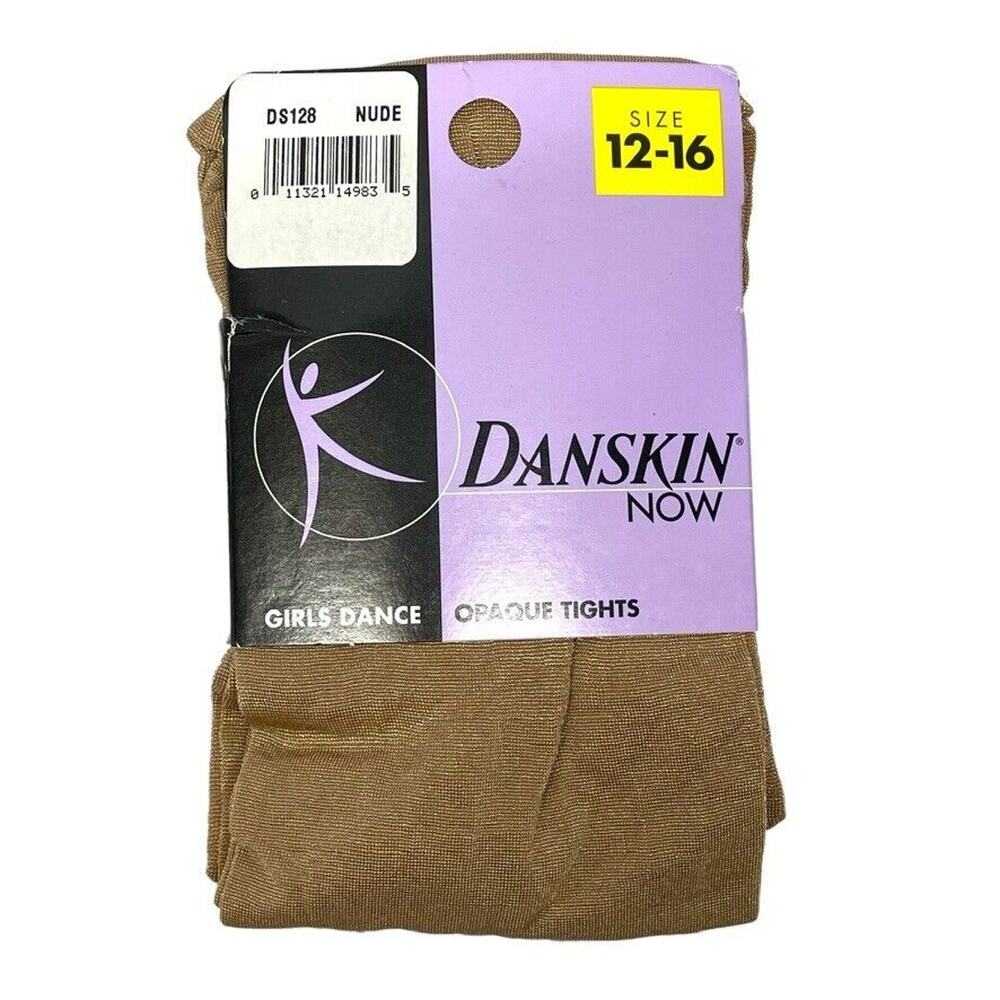 Danskin Now Nude Opaque Dance Tights Girls Size 12-16 NEW